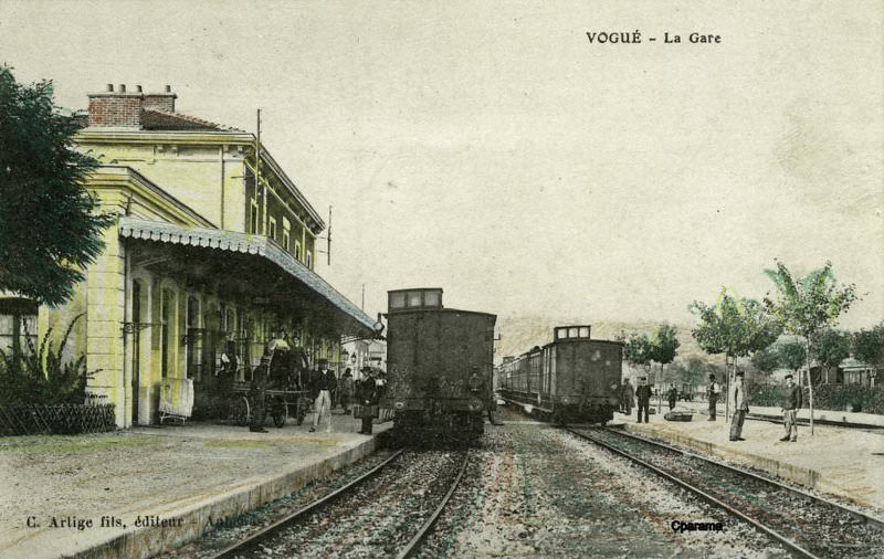 La gare de Vogüé (Ardèche)