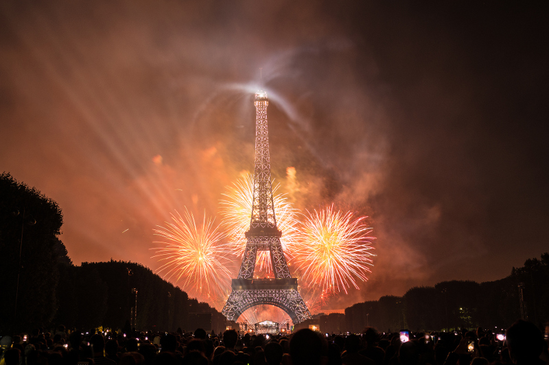 Fireworks with scenery