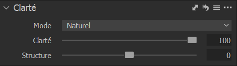 Réglage de la clarté dans Capture One