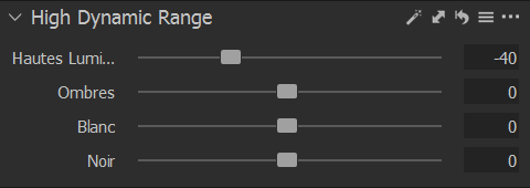 Capture One - Correction des hautes lumières et des ombres