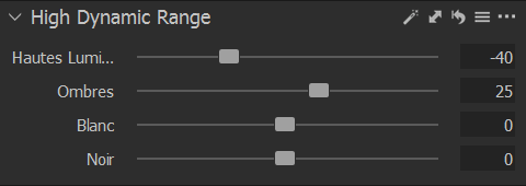 Capture One - Correction des hautes lumières et des ombres