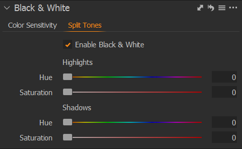 Black & White tool on Capture One