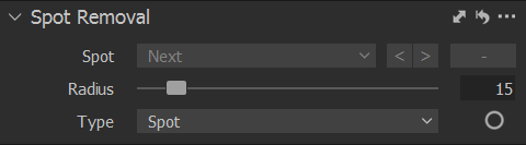 Remove spots tool on Capture One