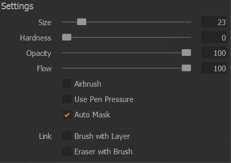 Settings for mask drawing tools in Capture One