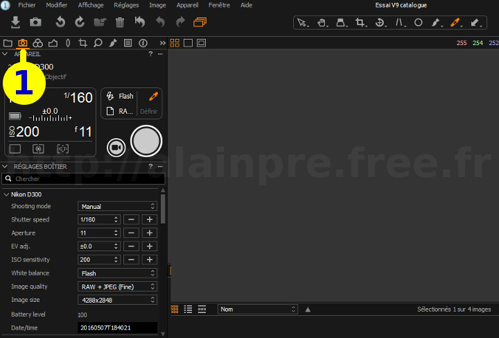 Tethered mode of Capture One