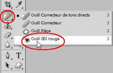 Outil Œil Rouge de Photoshop