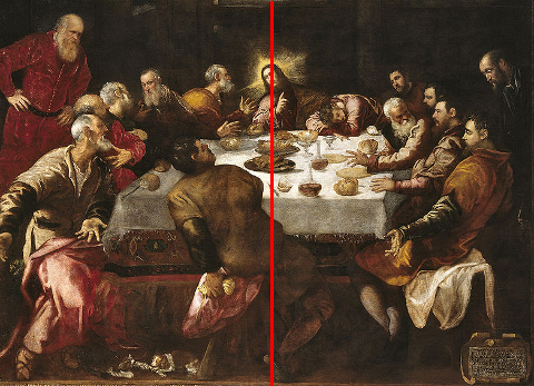 La Cène, un tableau de Tintoret