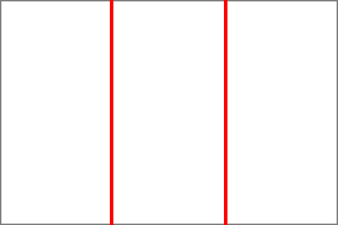 Règle des tiers - Division verticale de l'image