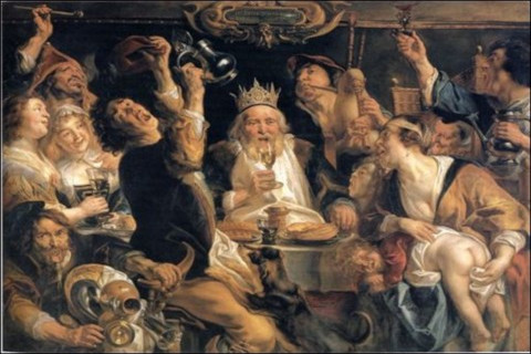Le roi boit, un tableau de Jacob Jordaens